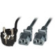 MicroConnect Power Y-Cord 1.8m Black IEC320 Reference: PE011318