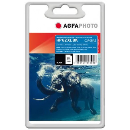 AgfaPhoto Ink Black HP No. 62 XL Référence: APHP62BXL