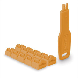 Lindy RJ45 Port Locks Orange, 10x + Référence: W128911995