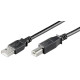 MicroConnect USB2.0 A-B 5m M-M Black Reference: USBAB5B