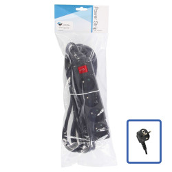 LOGON PROFESSIONAL 4-WAY POWER STRIP: BLACK - Référence: W128317403
