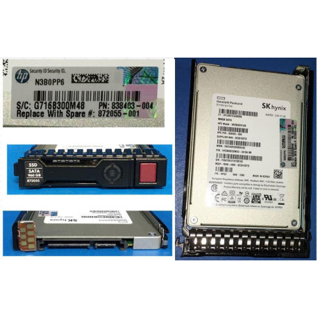 Hewlett Packard Enterprise SSD 960GB 6G SFF SATA RI-1 SC Reference: 872055-001