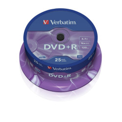 Verbatim DVD+R 16X 4.7GB Branded Reference: 43500