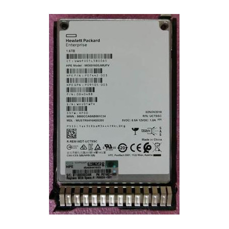 Hewlett Packard Enterprise 1.6TB SAS Solid State Drive Reference: P09924-001