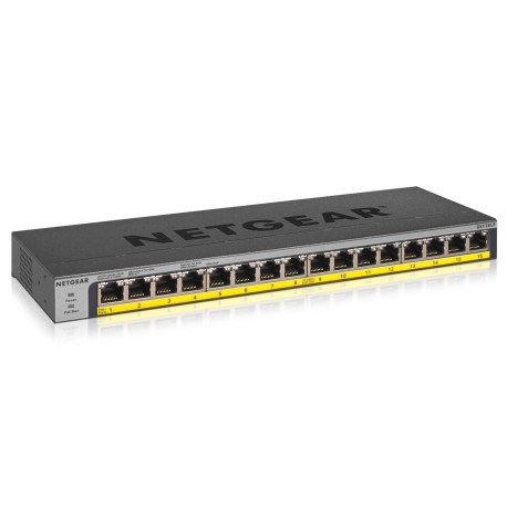 Netgear 16-PORT POE/POE+GB UNMGD Référence: GS116LP-100EUS
