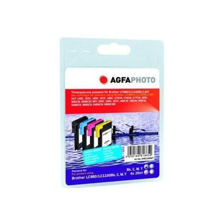 AgfaPhoto Ink, rpl LC980 Set, LC1100 Set Référence: APB1100SETD