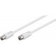 MicroConnect Coax M-F 5m White 75 Ohm Reference: COAX050W