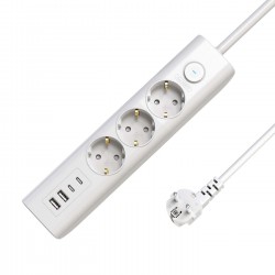 MicroConnect 3-way USB Schuko Power Strip Reference: W128903414