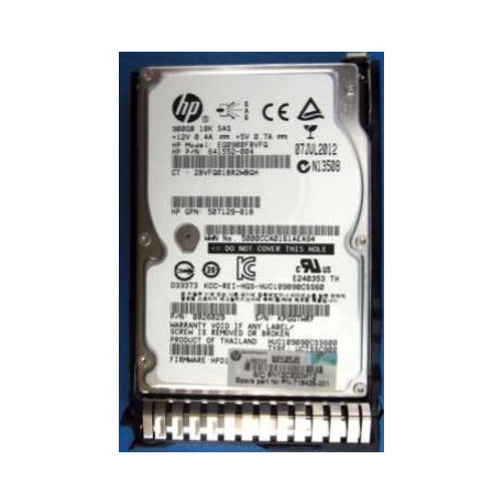 Hewlett Packard Enterprise HDD 900GB SAS 2.5 INCH 10KRPM Reference: 719429-001