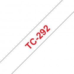 Brother TC-tape / 9mm / Red Text/ Reference: TC292