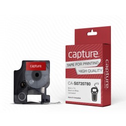 Capture 6mm x 7m Black on White Tape Reference: W127032257
