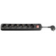 MicroConnect 6-way Schuko Socket 1.8M Black Reference: GRU006B