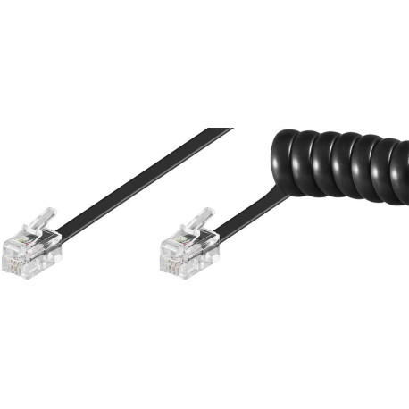 MicroConnect RJ10-RJ10 7M M/M Black Reference: MPK10700
