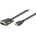 MicroConnect HDMI 19 - DVI-D 18+1 3m M-M Reference: HDM191813