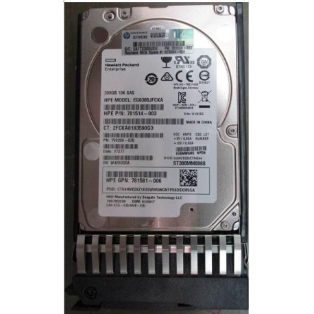 Hewlett Packard Enterprise HDD 300GB 12G 10K SFF SAS ST Reference: 873034-001