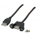 MicroConnect USB2.0 Extension A-A M-F 0,5m Reference: USBAAF1PANEL05