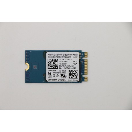 Lenovo 256GB M.2 PCIe NVMe Référence: 01FR578