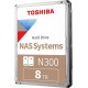 Toshiba N300 NAS HARD DRIVE 8TB BULK Référence: W128202197