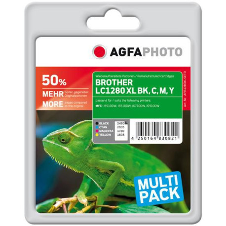 AgfaPhoto Ink B/C/M/Y Reference: APB1280XLSETD