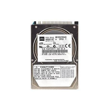 Toshiba 20GB 2.5 9.5MM HDD Référence: MK2023GAS