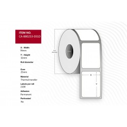 Capture Label 70 x 32mm, Core 25mm, Référence: W128866906
