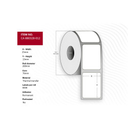 Capture Label 25 x 13mm, Core 76mm, Référence: W128866909