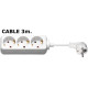 MicroConnect 3-way Schuko Socket 3M White Reference: GRU0033W