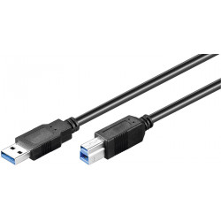 MicroConnect USB3.0 A-B 5m M-M, Black Reference: USB3.0AB5B