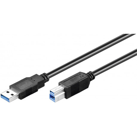 MicroConnect USB3.0 A-B 5m M-M, Black Reference: USB3.0AB5B