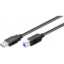 MicroConnect USB3.0 A-B 5m M-M, Black Reference: USB3.0AB5B