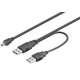MicroConnect 2x A plug to 5 pin mini B plug Reference: USBAAB06